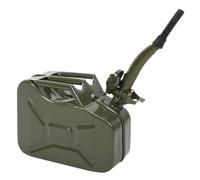 10L Petrol Can - Jerry Can with Spout, Durable Metal Fuel Tank, Fuel Oil Storage Can, Portable and Leak-Proof, Ideal for Car, Truck, Motorcycle Off Road Emergency (0.8mm Army Green)