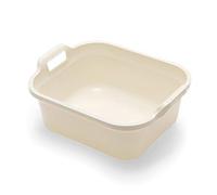 10L Plastic Large Washing Up Bowl Kitchen Basin Sink with Handles (Cream)