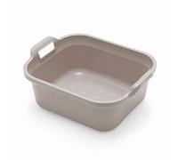 10L Plastic Large Washing Up Bowl Kitchen Basin Sink with Handles (Mushroom)