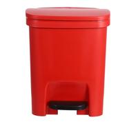 10L Plastic Pedal Trash Can with Flip Lid - Household Waste Bin for Kitchen Office Bathroom and Dorm - Food Scrap Container for Easy Recycling Under Desk