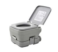 10L Portable Travel Toilet Outdoor Camping with 2 Detachable Tanks Grey HOMCOM