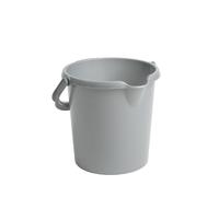 Plastic Bucket (10 Litre) - Grey, Grey One Size