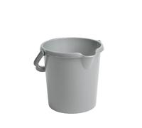 Plastic Bucket (10 Litre) - Grey, Grey One Size