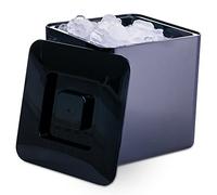 10L Square Ice Bucket with Lid - Black Double Wall Insulated Party Ice Bucket with Removable Drain Liner for Home Bar, Garden Parties & Events