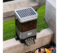 10L WiFi Automatic Fish Feeder For Pond Smart App Control Solar Powered Fish Feeder With Vacation Timer, Moisture-Proof Outdoor Auto Feeder For Koi Goldfish Fish Tanks & Aquariums
