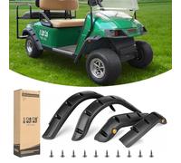10L0L 4PCS Golf Cart Fender Flares, Exact Fit for Standard EZGO TXT 1996-2013, Impact-Resistant ABS Plastic Mud Guards with Reflectors & Stainless Steel Hardware - Not for Modified Carts