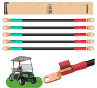 10L0L Club Car Heavy Duty Battery Cable Kit, 5PCS/7PCS Golf Cart Battery Cable Wiring Kit for Club Car DS 1994-Up 36 & 48 Volt 4 Gauge Carts, Golf Cart Pure Copper Wiring Kit with Thickened Wire Lug