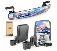 10L0L Golf Buggy Mirrors No Drilling 180 Degree Rotation & Foldable-HD Shatterproof Glass Golf Cart Mirrors for Yamaha Club Car EZGO and Other, No Drilling Side Mirror & Rear View Mirror Kit
