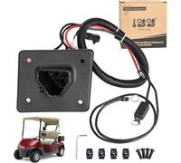 10L0L Golf Cart 48V Charger Receptacle for EZGO RXV & TXT, OEM# 602529 613304