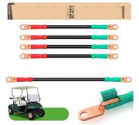 10L0L Golf Cart Battery Cables 4 Gauge for 36v & 48v EZGO TXT 1994-UP, AC/DC Wire Golf Cart Battery Pure Copper Wiring Kit with Heavy Duty Wire Lugs - Black & Green