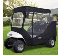10L0L Golf Cart Enclosure, Fits EZGO TXT RXV 2 Passengers Golf Buggy Cover, 4-Sided Clear Window Golf Cart Cover Portable Waterproof Windproof Drivable in Snow/Rain
