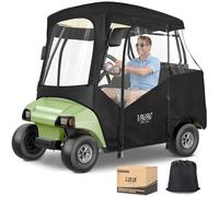10L0L Golf Cart Enclosure for 2 Passenger Club Car DS and Precedent, Waterproof Windproof Oxford Cloth 4-Sided Full Protection Golf Buggy Keep Warm Cover Driving Enclosure