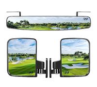 10L0L Golf Cart Folding Side Mirrors and Rear View Mirror Universal for Yamaha Club Car EZGO, Extra Wide Panoramic Mirrors Combo Pack