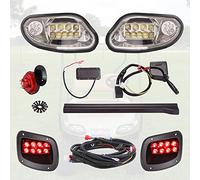 10L0L Golf Cart LED Light Kit for EZGO Freedom/t48 2014-up (Gas & Electric) with Universal Deluxe Light Upgrade Kit, with Turn Signals Switch Horn Brake Lights Harness Must BE Worked ON 12V
