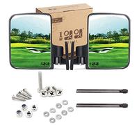 10L0L Golf Cart Mirror No Drilling Folding Side Rearview Mirror HD Glass for Yamaha Club Car EZGO and Other Golf Buggy Folding Mirrors