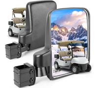 10L0L Golf Cart Mirror No Drilling Folding Side Rearview Mirror HD Glass for Yamaha Club Car EZGO and Other Golf Buggy Folding Mirror