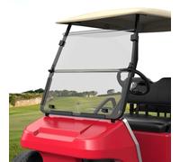 10L0L Golf-Cart-Windshield for Club Car DS 1982-2000.5 Gas & Electric Models Replacement with Tinted UV Protection Impact Resistant Acrylic Lightweight and Foldable Golf Cart Front Windshield (Clear)