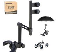 10L0L Heavy Duty Golf Push Cart Umbrella Holder Stand | umbrella poles up to 0.6 inch /1.5 cm in diameter (fits straight/curved/large handle); installs on 0.8-1.2inch round bars