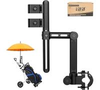 10L0L Heavy Duty Golf Umbrella Holder, Unique Hexagonal Aluminium Base, Resistant to Wind Gust Upto 12 without Breaking, Universal Golf Trolley Stand for Motocaddy/Powakaddy/Pram/Wheelchair, Black