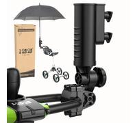 10L0L Heavy Duty Golf Umbrella Holder, Unique Hexagonal Aluminium Base, Resistant to Wind Gust Upto 12 without Breaking, Universal Golf Trolley Stand for Motocaddy/Powakaddy/Pram/Wheelchair, Black