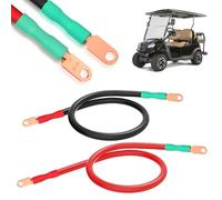 10L0L Universal Golf Cart Battery Cable Set Black and red Color, Safety and Easy Install Golf Buggy Battery Wire 2pcs for Yamaha, EZGO, Club Car