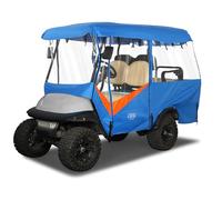 10L0L Universal Golf Cart Enclosure 86.6in 4 Passenger Fit for Yamaha Club Car EZGO TXT RXV, Waterproof Windproof Snowproof Portable Transparent 4 Sided Driving Cover