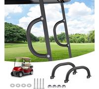 10L0L Universal Golf Cart Grab Handles for Yamaha/EZGO/Club Car Square Tube Vehicles, Safety Golf Roof Grab Bar Handles, Easy Installation, Set of 2-Black