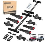 10L0L Universal Golf Cart Seat Belts Kit Retractable Set of 4 for Yamaha Club Car EZGO Go Kart ATV UTV Bus with Upgrades Retractable Bracket,Fits Front Rear Seat with Bracket