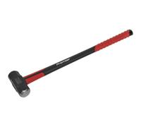 10lb Sledge Hammer - Fibreglass Handle - Rubber Grip - Fine Grained Carbon Steel Loops Metallics One Size
