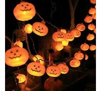 10LED USB Pumpkin Light String - 1.5m Halloween Decorations, USB Powered, Easy to Set Up, Creates a Spooky Atmosphere (Constant On Mode)