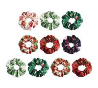10lots Christmas Party Hair TiesComfortable Hair Circles Durability Hair Tie For Christmas Parties And Family Gatherings