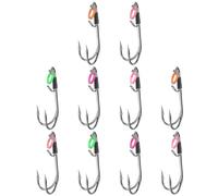 10lots Durability Double Fishes Hook Catfishes Basses Hook Fishing Lures Saltwater For Both Freshwater And Saltwater Use Beginner Fishing Gear