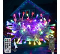 10M 100LED Christmas Lights Mains Powered,Mult-iColor Connectable Fairy Lights with Plug/Remote/Timer/8 Modes,Bright Waterproof Battery Lights Outside Indoor Garden Party Wedding Christmas Tree Decor