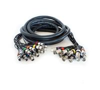 10m - 12 Way XLR Male to Female Loom Cable - Microphone Stage Snake Multicore Lead - Loops