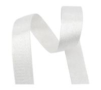 10M 20-50mm Nylon Webbing Tape, 1mm Thick, for Bag Strap and Seat Belt, DIY Sewing Accessory,White,25mm