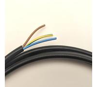10m 3183Y 13 AMP Electrical Cable Black Round Mains Wire Flex 1.5mm 240V 3 Core