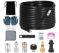 10M/32.8FT Kink Resistant High Pressure Washer Hose Sewer Jetting Kit