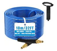 10m / 32FT Pressure Washer Hose for Karcher, Heavy-Duty Blue Replacement Jet Wash Hose with Quick Click Connector & Storage Belt, Compatible with K2, K3, K4, K5, K6, K7 Series, Ideal for Car Cleaning