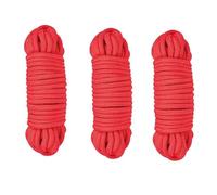 10M/33FT Cotton Bondage Rope Soft to Touch Shibari Tie Up Fun Gift 3pcs (red)