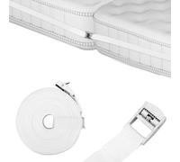 10m/33ft Long Twin Bed Connector Strap, Adjustable Twin Bed Bridge Joiner with Metal Buckle Beds Converter Suspenders Durable Mattress Splicer Linking Strap to Convert Double to King Beds (White)