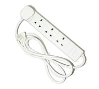 10m 4 Way Mains Power Gang Extension Socket Multi Plug Splitter Adapter Cable