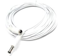 10m 5.5mm x 2.1mm DC Power Plug to Socket, Male to Female CCTV, LED, Modem Router, Music Instruments Extension Lead Cable 33ft White