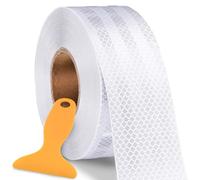 10M* 5cm Waterproof Reflective Tape, Reflector Tape Waterproof Outdoor Safety Tape Reflective Stickers Waterproof Tape, Ideal for Nighttime Use with Luminous- for Car Truck Motorcycle and More