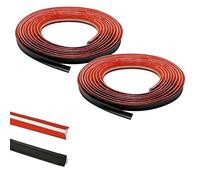 10M(5M*2 Rolls) Black PVC Quadrant Trim,Flexible Laminate Beading Self Adhesive Plastic Wall Corner Edging Strip for Worktop Ceiling Floor,Caulk Moulding Skirting Board Trim(12mm*6mm)