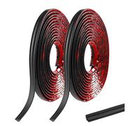 10M(5M*2 Rolls) Matte Black PVC Quadrant Trim,Flexible Laminate Beading Self Adhesive Plastic Wall Corner Edging Strip for Worktop Ceiling Floor,Caulk Moulding Skirting Board Trim(12mm*6mm)