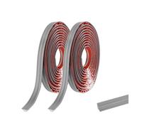 10M(5M*2 Rolls) Matte Grey PVC Quadrant Trim,Flexible Laminate Beading Self Adhesive Plastic Wall Corner Edging Strip for Worktop Ceiling Floor,Caulk Moulding Skirting Board Trim(19mm*10mm)