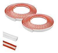 10M(5M*2 Rolls) PVC Quadrant Trim,Flexible Laminate Beading Self Adhesive Plastic Wall Corner Edging Strip for Worktop Ceiling Floor,Caulk Moulding Skirting Board Trim(19mm*10mm)