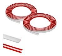 10M(5M*2 Rolls) PVC Quadrant Trim,Flexible Laminate Beading Self Adhesive Plastic Wall Corner Edging Strip for Worktop Ceiling Floor,Caulk Moulding Skirting Board Trim(12mm*6mm)