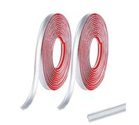 10M(5M*2 Rolls) Silver PVC Quadrant Trim,Flexible Laminate Beading Self Adhesive Plastic Wall Corner Edging Strip for Worktop Ceiling Floor,Caulk Moulding Skirting Board Trim(12mm*6mm)