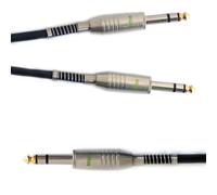 10m 6.35mm Plug to 2x 1/4" Jack Male Stereo Y Splitter Cable Audio Headphone Amp